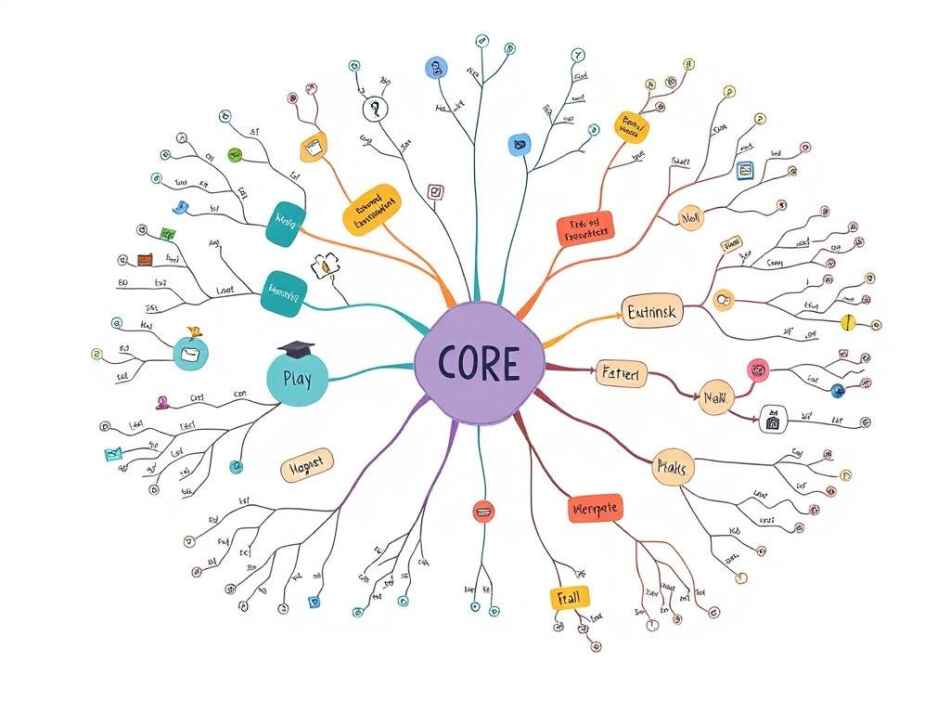 Mind map elements hierarchy