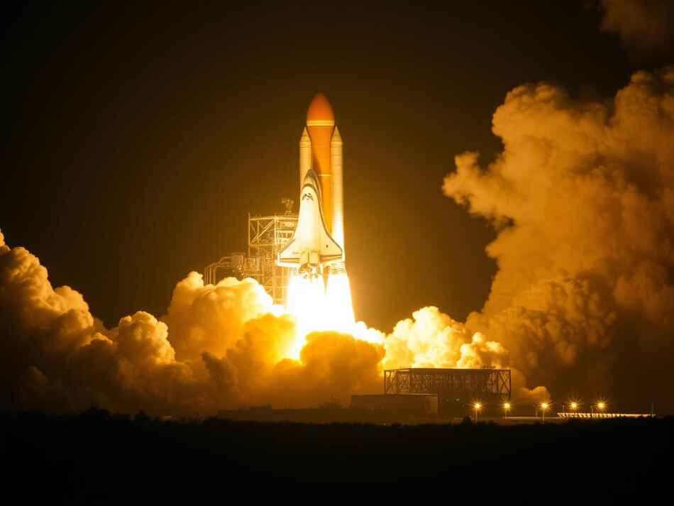Space Shuttle launching